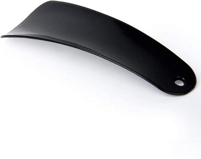Plastic Shoe Horn,Professional Shoehorn Spoon Shape Shoehorn Flexible Sturdy Slip Shoe Lifter for Men, Women, Kids and Seniors - Black