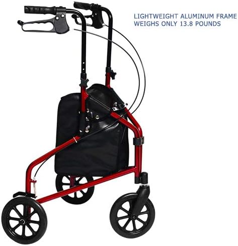 Lumex 3 Wheel Cruiser - Lightweight & Narrow Three Wheel Walkers for Seniors & Tight Spaces