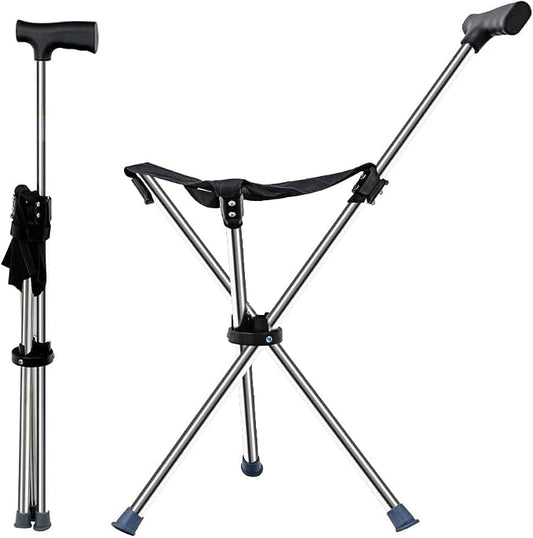 Lightweight Travel Stools for Adults. Cane with seat,Walking Stick,Foldable Chair,Hiking Stick,Camping,Hiking,Walking Cane Chair,Walking Stick with seat,Seatable Crutch Stool,Stick Chair