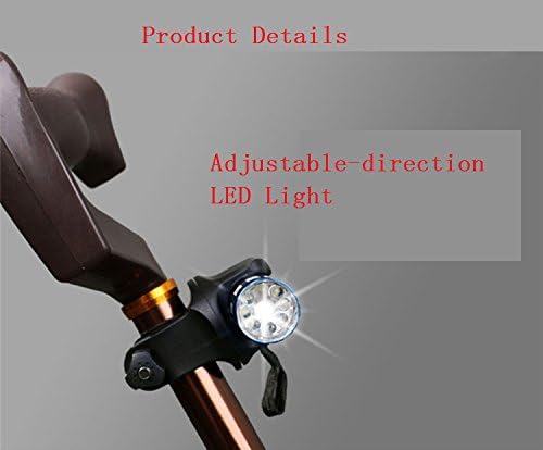 Folding Cane with Seat 400 lbs Capacity Thick Aluminum Alloy Walking Stick Stool Crutch Chair Seat with LED Light Unisex