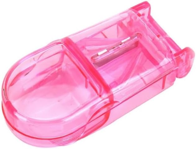 1 Pc Pink Clear Pill Cutter,Pill Cutter and Splitter with Dispenser,Splitter with Dispenser, Cuts Pills, Vitamins, Tablets, Cutting Small Pills or Large Medicine Organizer Pill Dispensers