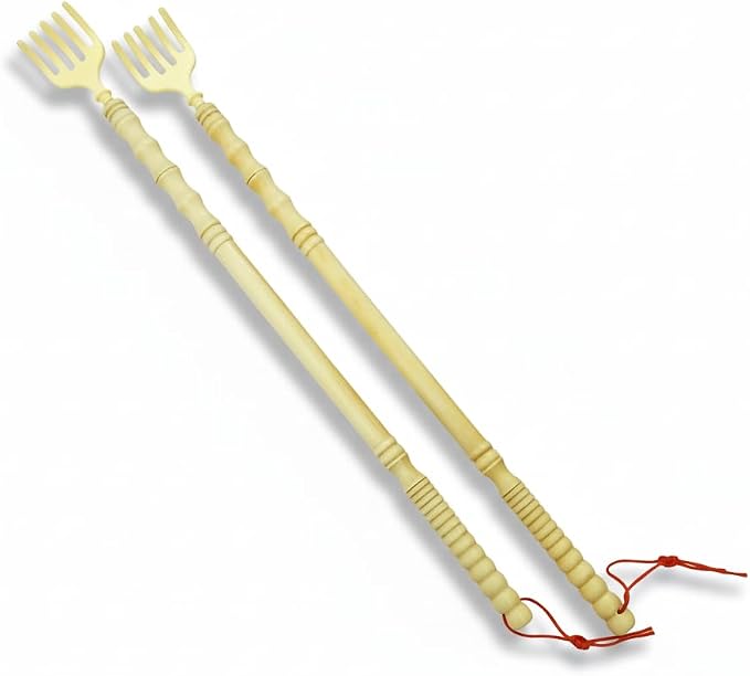 Back Scratcher, 2 Pack Back Scratcher for Men & Women, 18 Inch Long Handle Bamboo Backscratchers for Adults, Ideal Gifts for Mom and Dad