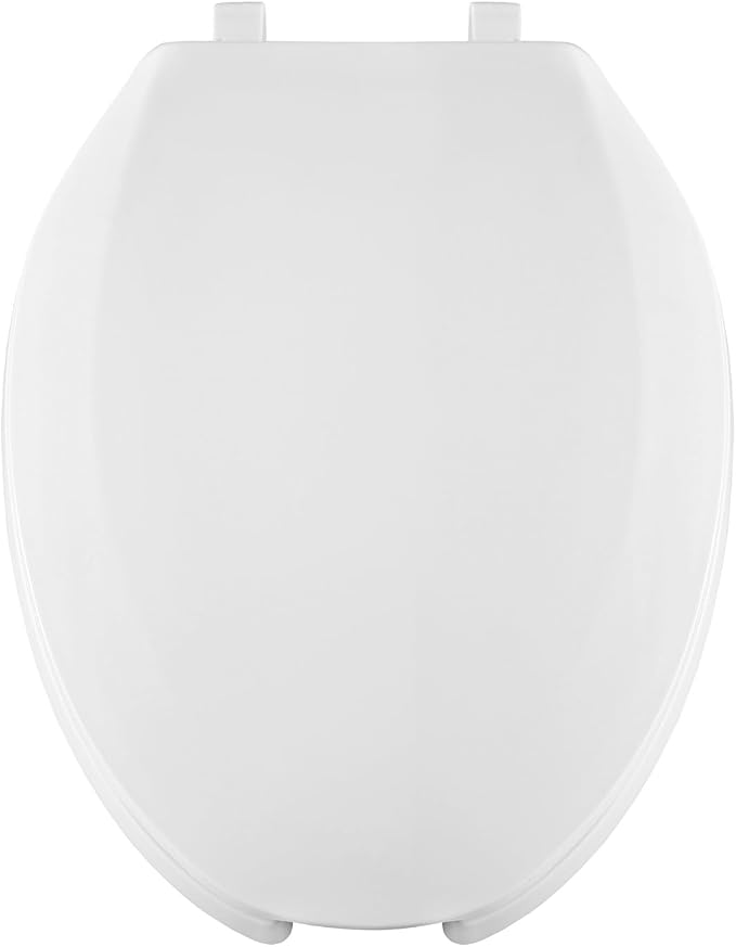 Centoco 2 inch Raised Toilet Seat for Seniors, Elongated, Open Front, White | Open Front with Cover, Plastic, Made in the USA, HL820STS-001
