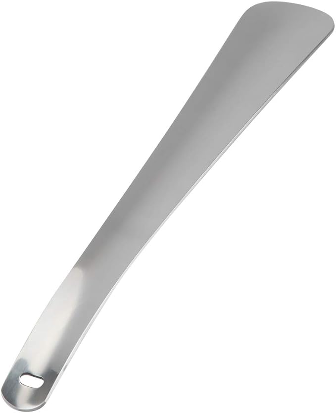 Stainless Steel Shoe Horn 11.8in Long Handle Shoe Helper for Seniors Pregnant Women Kids Heat Shoehorn for Easy Shoeing Easy to Use for Large Medium Small Feet Travel Storage Reversible Shoehorn