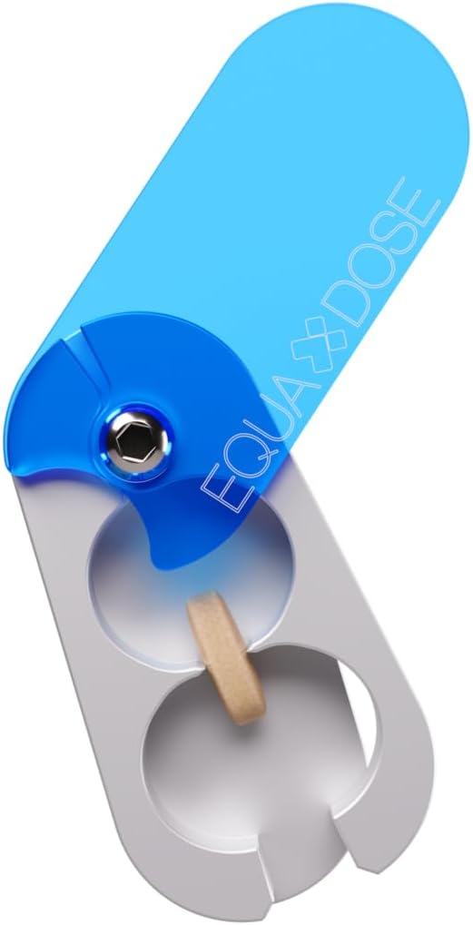 EQUADOSE Pill Splitter with Premium and Durable Aluminum Blades, Safely and Cleanly Cuts Small and Large Tablets, Vitamins, and Pills, Easy Tablet Divider for Accurate Medication Dosing