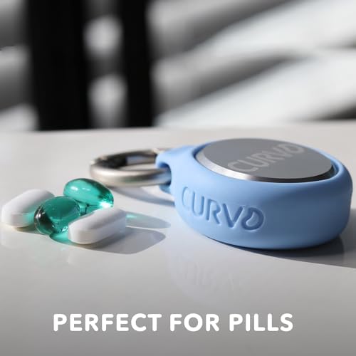 CURVD Premium Carrying Case Durable Travel Keychain Container, Medicine Pill Organizer, Travel Pill Box, Small Waterproof Holder for Pills, Earplugs, Compatible with Loop, Vibes & Eargasm (Pack of 2)