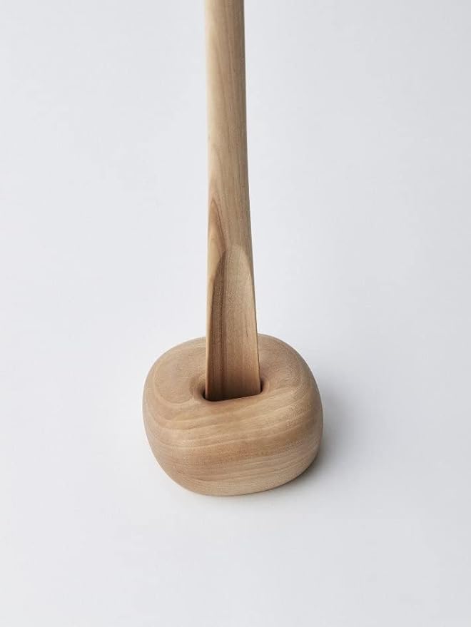 SASAKI Comfy Shoehorn 28.3 Inch with Stand, Long Handle, Wooden Shoehorn, Made in Japan, Shoehorn, Beige Color,Birch Wood