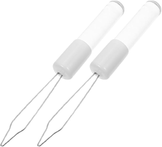 2pcs Button Hook and Zipper Puller Dressing Aid Tool with Acrylic Handle for Seniors and Elderly, Button Assist Device for Shirts, Coats, Pants, and Arthritis Support