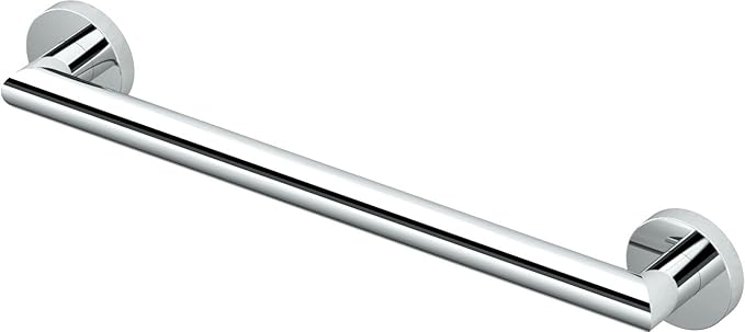 Gatco 962 Glam 18" L Grab Bar, Chrome/ADA Compliant Stainless Steel Safety Grab Bar for Bathroom