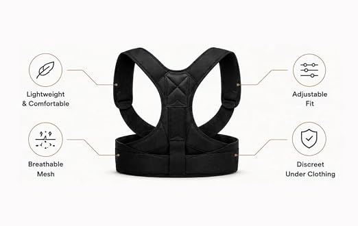 Adjustable Posture Corrector for Women and Men, Shoulder Straightener, Adjustable Full Back Support, Back Brace, Upper and Lower Back Pain Relief - Scoliosis, Hunchback, Hump, Thoracic, Spine Corrector. HSA / FSA Eligible.