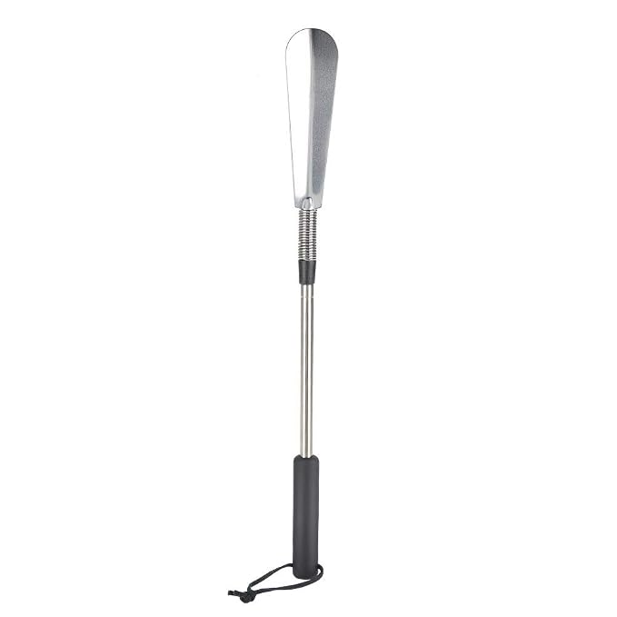 Aid shoehorn Telescopic, Shoe Horn Long Handle Spring Shoe Horn Shoe Accessory Stainless Steel Shoe Lifter for Elderly People,Pregnant woman and Move Inconvenient person