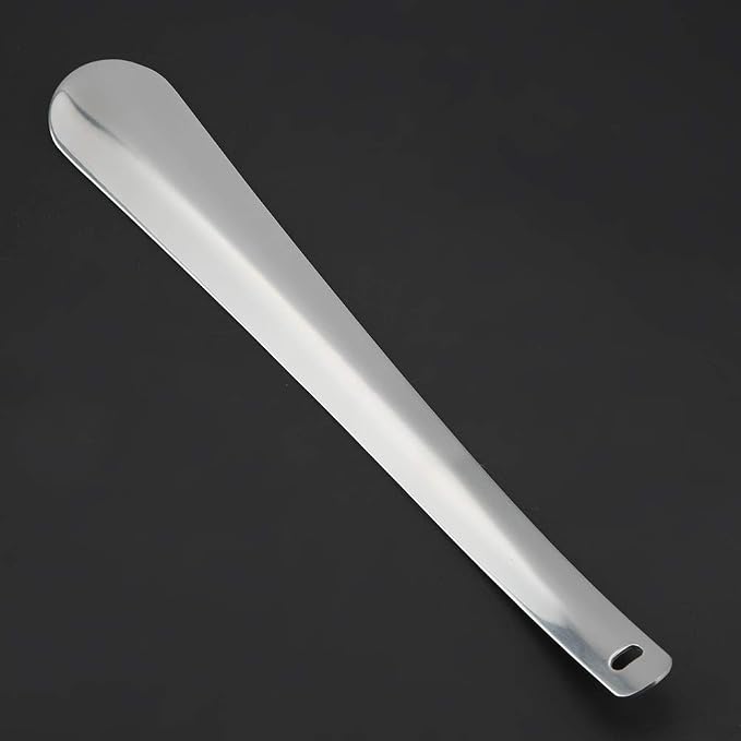 Stainless Steel Shoe Horn 11.8in Long Handle Shoe Helper for Seniors Pregnant Women Kids Heat Shoehorn for Easy Shoeing Easy to Use for Large Medium Small Feet Travel Storage Reversible Shoehorn