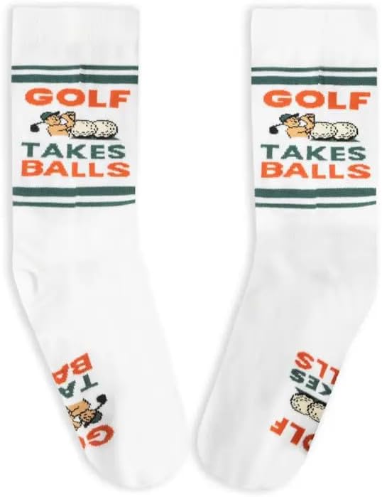 Lavley Funny Golf Socks - Fun gift for golfers - Unisex one size fits most - Great for birthdays or stocking stuffers