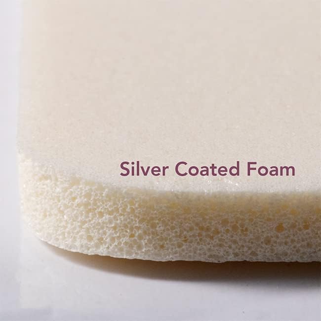 Areza Medical - Silver Foam Wound Dressing Pad - Sterile - 4.25" X 4.25" (10.8 cm X 10.8 cm) - 5 PCS per Box
