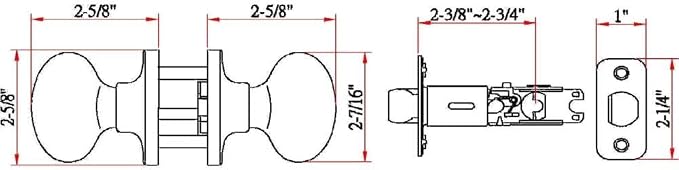 Design House Egg Passage Door Knob for Hall and Closet, Fits Standard Doors, Oil Rubbed Bronze, 750570 | Surface, Traditional, Brass, Hardware, 750570