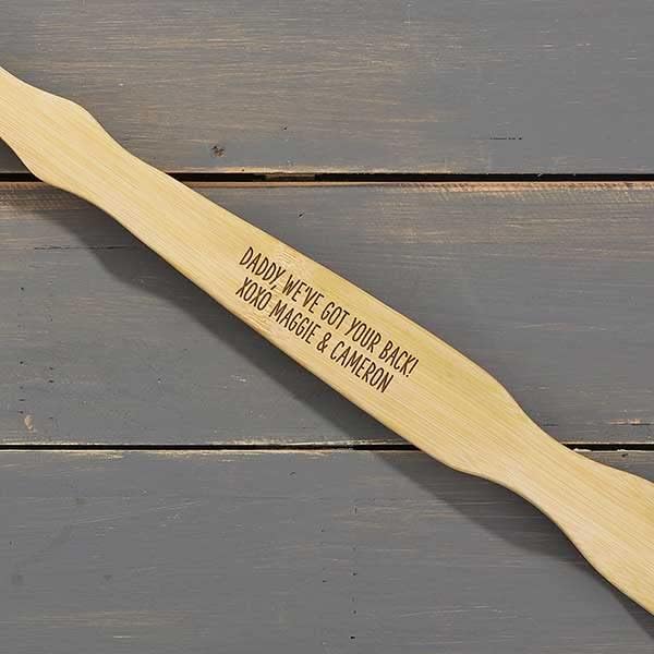 Bamboo Back Scratcher - Custom Engraved Gift for Dad, Unique Father's Day/Birthday Present from Son or Daughter, Funny