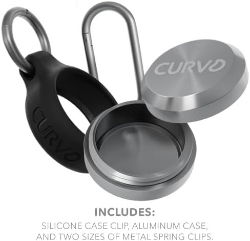 CURVD Premium Carrying Case Durable Travel Keychain Container, Medicine Pill Organizer, Travel Pill Box, Small Waterproof Holder for Pills, Earplugs, Compatible with Loop, Vibes & Eargasm (Pack of 2)
