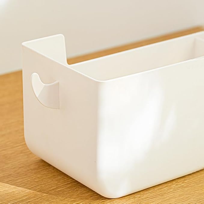 2 Pack Bedside Organizer Hanging Caddy, Bunk Bed Shelf Plastic Storage Basket with Hooks for Dorm, Bathroom Handrail, Remote Holder, Bottles, Office Supplies