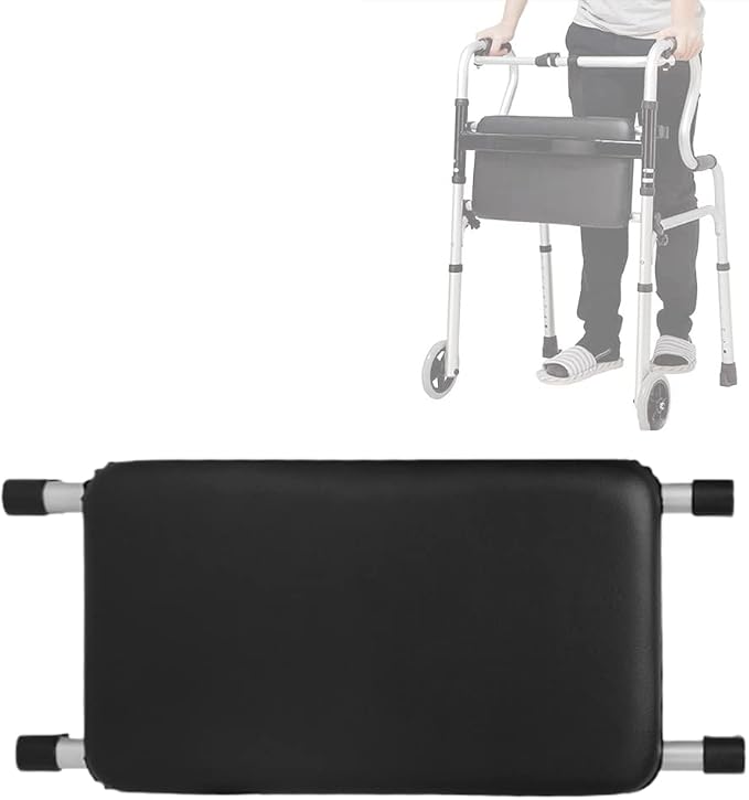 Walker Rest Seat for Attachable Seat Folding Walker, Maximum Weight Capacity of 250 Pounds, Adjustable Range:20"~24" (B)