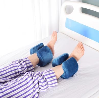 Adult Bed Sore Pads Wedge Foot Support Pillow Pressure Ulcer Ankle Protector Ring Foot Rest Pillows Bedridden Patient Elderly Heel Cushion Sleeping Elevated Foam Pad Leg Post Surgery Recovery Pillow