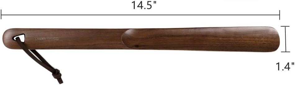 muso wood Shoe Horn Long Handle for Seniors,Wooden Shoehorn for Men, Women, Kids,Pregnancy