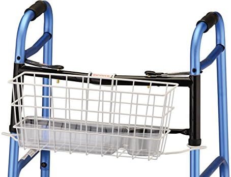 NOVA Folding Walker Basket with Cup Holder Bottom Liner Insert, Universal Fit, Easy On and Off