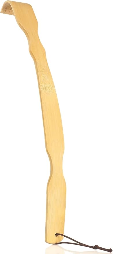 1 PCS Bamboo Back Scratcher,17" Long Cured Handle | Strong Sturdy Self-Massager Wooden Back Scratchers for Scratching Itches,Best Gift for Father's Day Pregnant Women&People