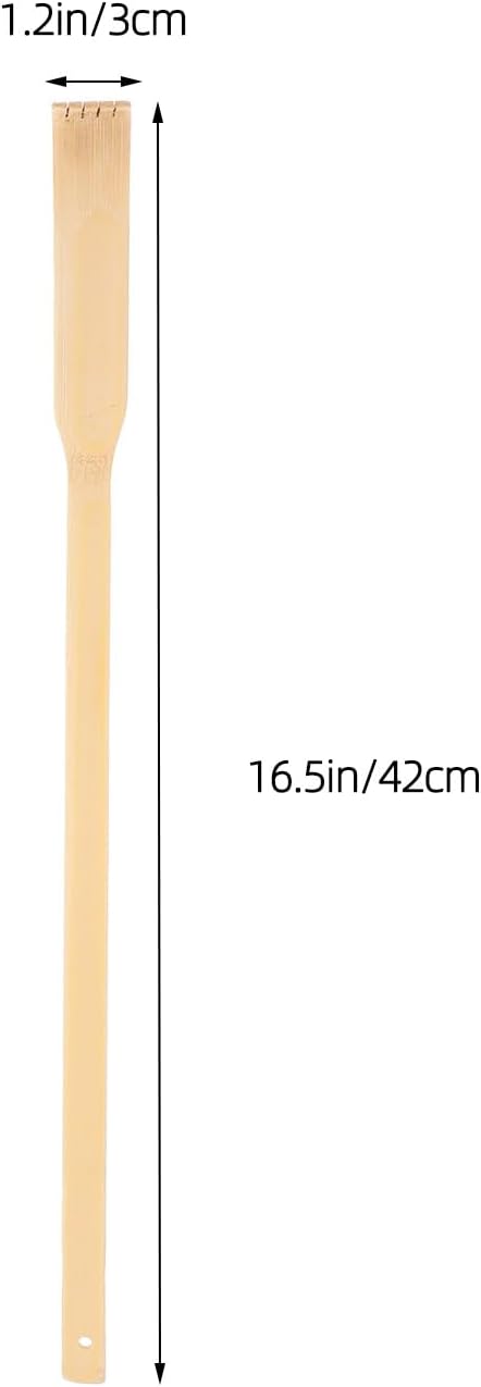 Didiseaon 2pcs Bamboo Back Scratcher, Long Handle Wood Back Scratcher Massagers Stick, Portable Claw for Men Women Adults Home Use