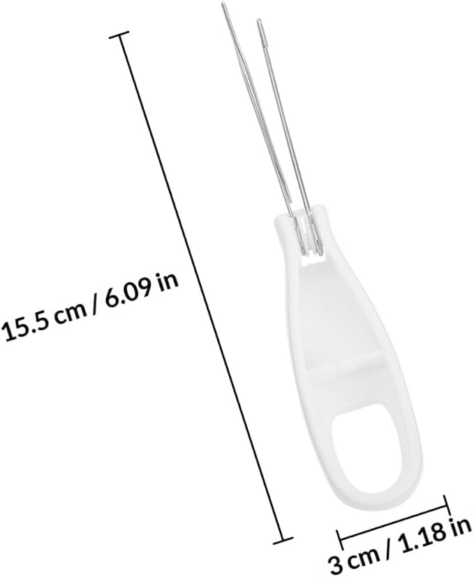 Mobestech Button Hook and Zipper Puller 2pcs Set, Manual Button Assist Device with Fixed Hook for Clothes Wearing, Dressing Aid Tool Suitable for Elderly and Arthritis Patients