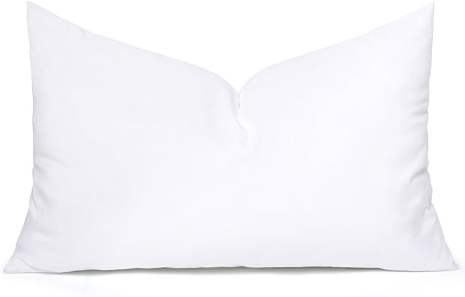 MIULEE 12x22 Inch Throw Pillow Insert for Couch Sofa Bed | Premium Virgin Filling, Soft Brushed Fabric, Rectangle Decorative Pillow, Lumbar Back and Neck Support