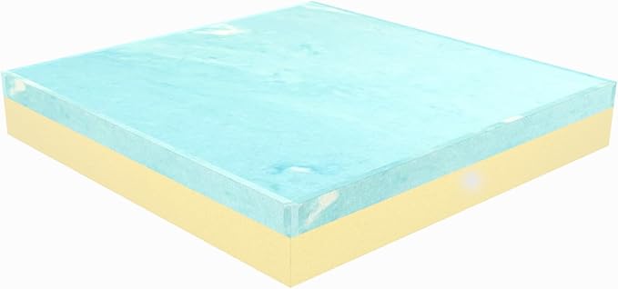 Gel Seat Cushion for Wheelchair, Office & Home Chairs – 3" Thick with 1" Cooling Gel Memory Foam + 2" High Resilience Foam, Non-Slip & Washable Cover, Pressure Relief for Long Sitting