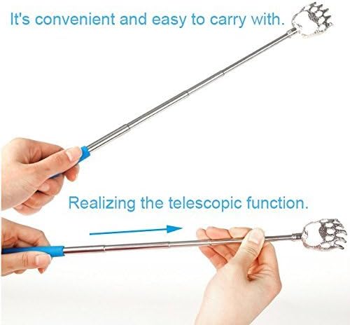 CERRXIAN Bear Claws Telescoping Back Scratcher,Gifts for Men Women | Extendable 8-22",Stainless Steel Pole,Rubber Grip,Christmas Stocking Stuffers for Men Women Adults