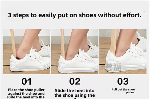 Omana Wooden Shoe Horn Long Handle for Seniors – 2 & 3 Pack (30, 55, 70cm), Magnetic Base, Easy Slip-On Aid