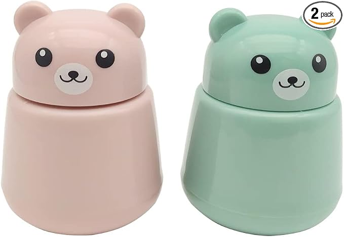 CoaGu 2-Pack Bear Pill Crushers - BPA-Free Dual Grinders, FDA-Compliant Fine Powder, Nursing Home & Travel Essentials