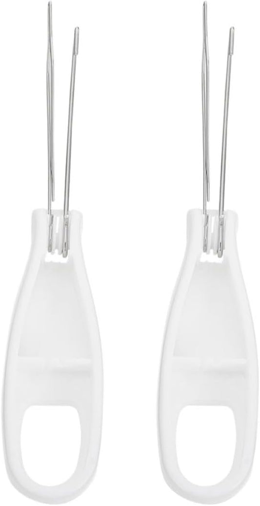 Abaodam 2pcs Button Hook and Zipper Puller Tool for Clothes Wearing Assistance, Acrylic and Steel Material, Buttoning Assistance and Ease Dressing, for Changing Clothing and Getting