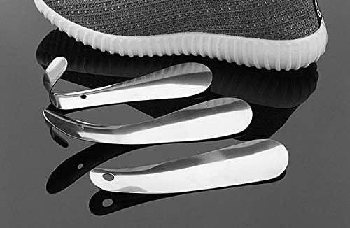 Shoe Horn for Seniors Men Women - Metal Helper Spoon Small Travel Shoehorn | Premium Stainless Steel, Short Travel Size, 6 Inch Long Shoe Tongue