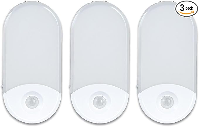 Camelion 3-Pack 4-in-1 Plug-in Power Failure Night Light,Motion and Light Sensor, Rechargeable Emergency Flashlight, Power Outage Light, Great for Emergency Preparedness, Hurricanes and Survival Kits