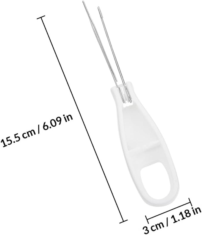 ibasenice 2pcs Button Hook and Zipper Puller Tool Set, Portable Manual Dressing Aid for Clothing and Coat Buttoning, Convenient Grip Button Hook for Home Use and Dressing Assistance