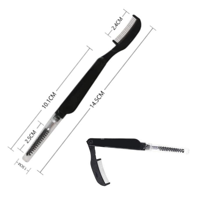 Folding Eyebrow Comb, 2 Pcs Eyelash Separator Eyebrow Grooming Brush Eyebrow Brush Makeup Cosmetic Tools for Girls and Lady
