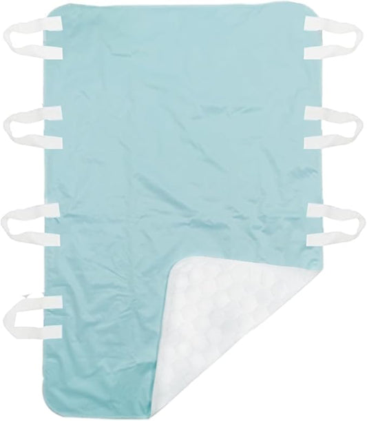 Bed Pads for Incontinence Washable Positioning Bed Pad with 8 Handles Washable Reusable Incontinence Mattress Protector Waterproof Bed Pads Incontinence Uderpads for Bedridden Elderly 52” x 36” (1)