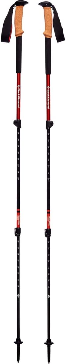 BLACK DIAMOND Trail Trekking Poles (Pair) | Lightweight Aluminum Hiking Poles | Natural, Cork, or Foam Grips | FlickLock Adjustable Shafts for All-Season Stability