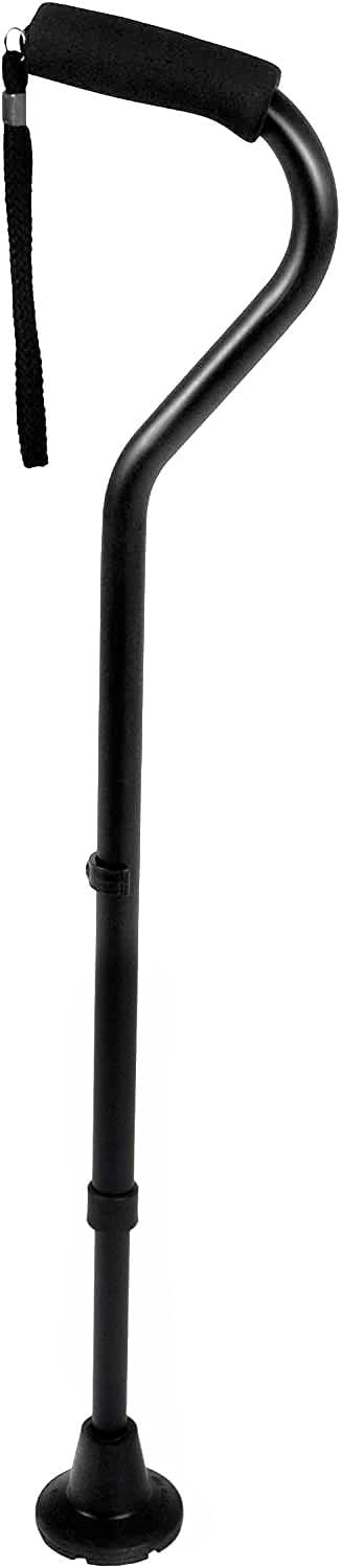 KMINA Heavy Duty Walking Cane, Adjustable Canes for Men and Women, Seniors with Foam Padded Offset Handle, Made in Europe