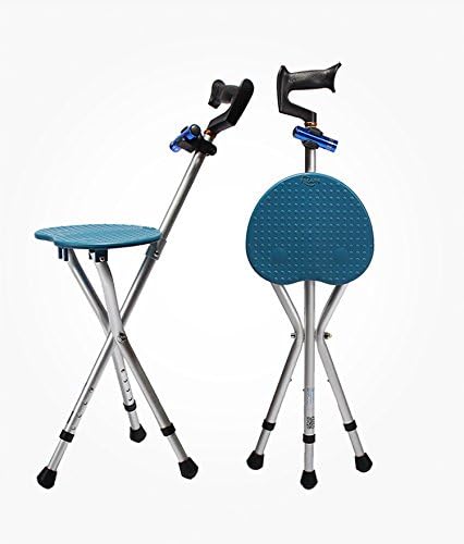 Alloy Folding Cane with Seat, Lightweight Walking Stick Cane with Seat 400lbs Capacity,Adjustable Height (32"-36") & Seat (18"-23"),Portable Cane Seat Chair with Anti-Slip Support for Adults Seniors