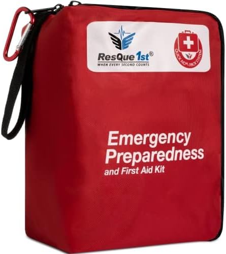 First Aid Kit 180 Piece – Flex Spending & Health Saving Eligible - Emergency First Aid Kit for Home, Car, Travel & Camping – Waterproof, Portable Medical Kit for Family & Workplace