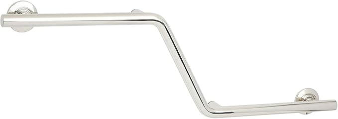 Seachrome Bathroom Grab Bar, 38 inch Stainless Steel, Right Handed Zuma Bar, 1 1/4 inch Diameter, Handicap Grab Bar, Safety Rail, Polished Stainless (Model: GWR-3638-QCR-PS)