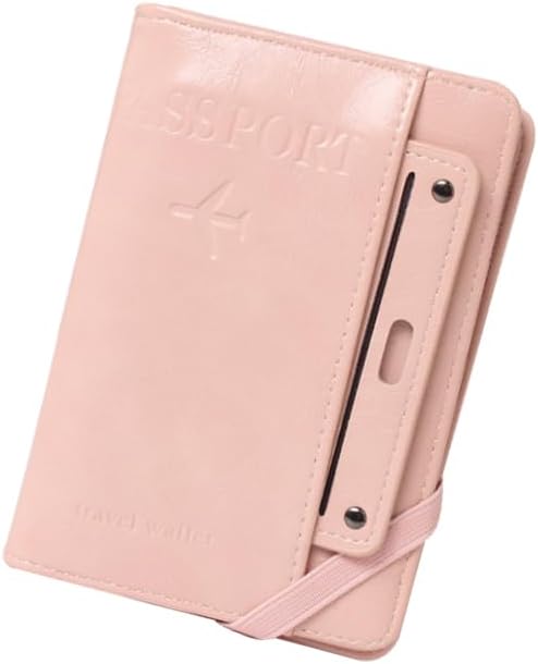 RFID Passport Wallet, RFID Passport Holder for Wallet, Essential Travel Anti-Theft Wallet Storage Case, Anti-Theft Protective Case,Pink