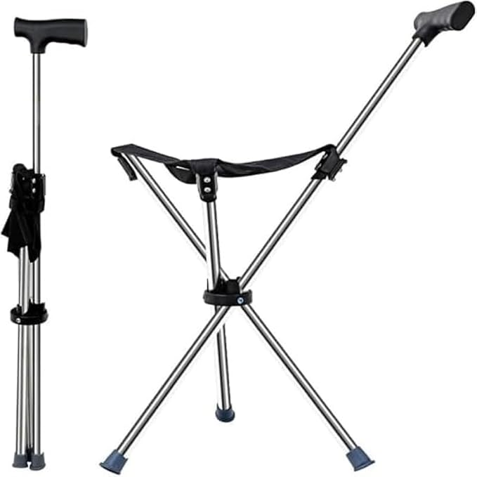 Lightweight Travel Stools for Adults. Cane with seat,Walking Stick,Foldable Chair,Hiking Stick,Camping,Hiking,Walking Cane Chair,Walking Stick with seat,Seatable Crutch Stool,Stick Chair