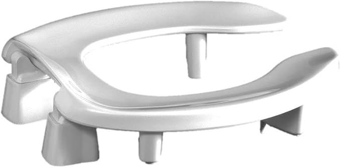 Centoco 3 inch Raised Toilet Seat for Seniors, Round, Open Front, White | Plastic, No Cover, 3L300STSCC-001, Made in the USA