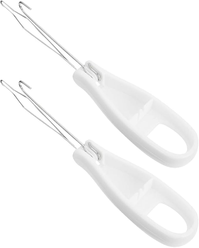 FAVOMOTO Button Hook and Zipper Puller 2pcs Dressing Support Device for Arthritis and Mobility Difficulties, Handheld Buttoning and Zipping Tool for Elderly and Disabled Users