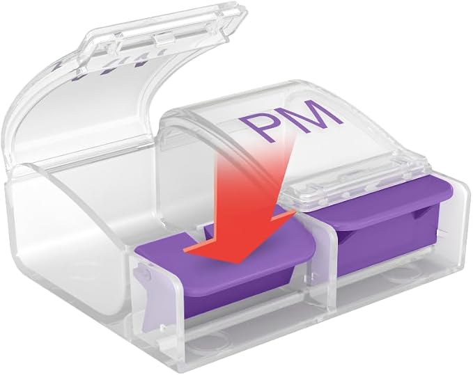 EZY DOSE Daily Push Button Pill Case, Medicine Planner, Vitamin Organizer Box, 2 Times a Day, AM/PM Large Compartments, Arthritis Friendly, Clear Lids, Color May Vary, BPA Free | Daily Pill Case, Medicine Planner, Daily Vitamin Organizer, 2 Times a Day...